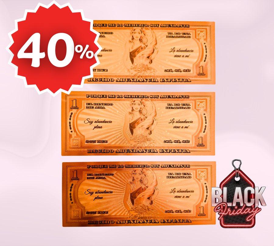 Billetes de la Abundancia Dorados (3 piezas)