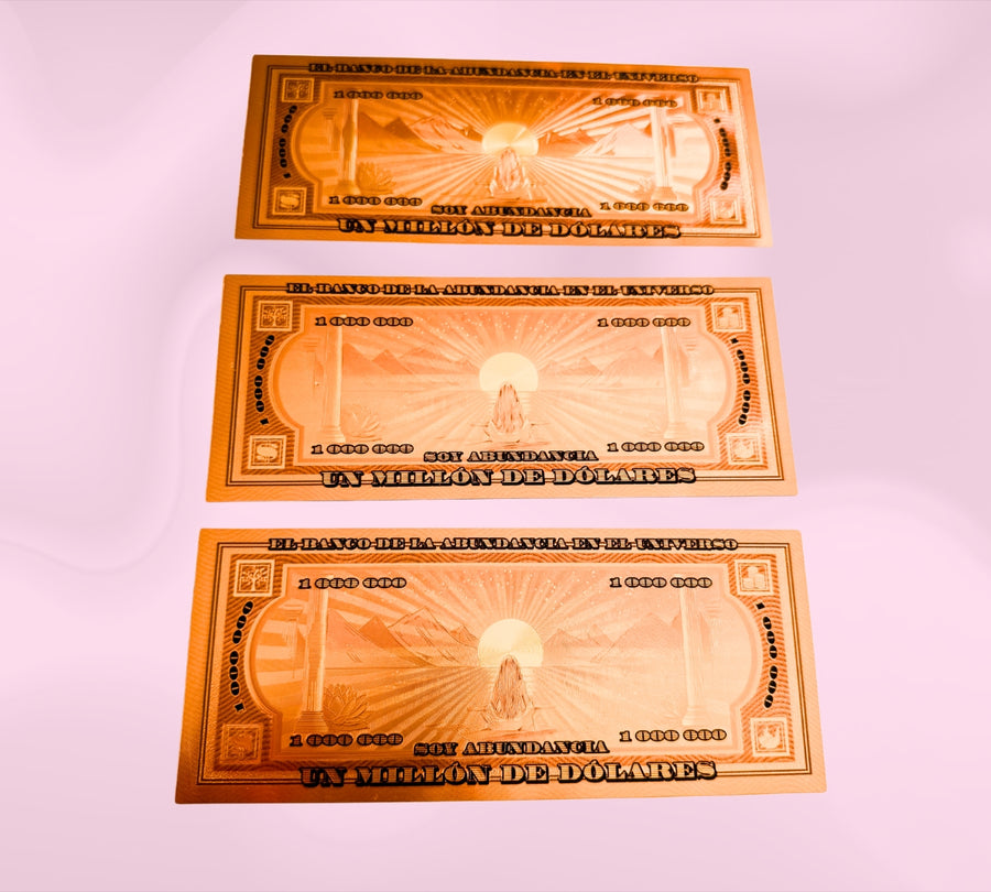 Billetes de la Abundancia Dorados (3 piezas)