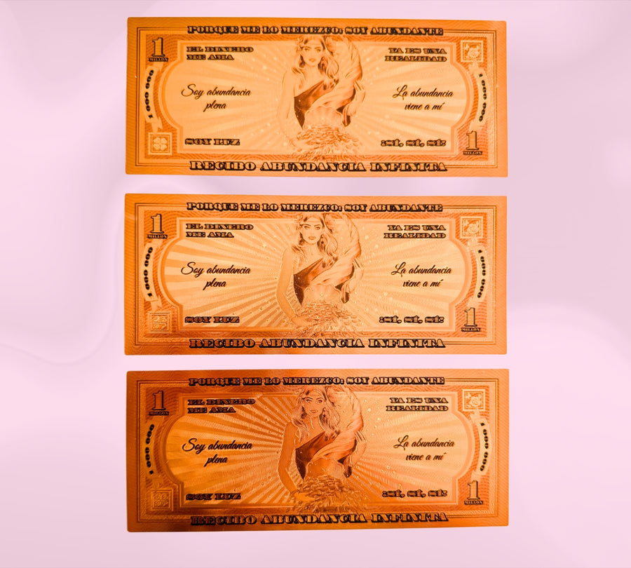 Billetes de la Abundancia Dorados (3 piezas)